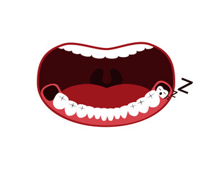 Wisdom teeth. Icon vector illustration.