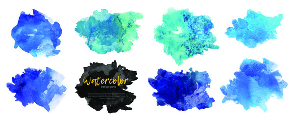 Vector watercolor background. Real watercolor texture. Watercolor splashes and dots texture. Artistic hand drawn background.