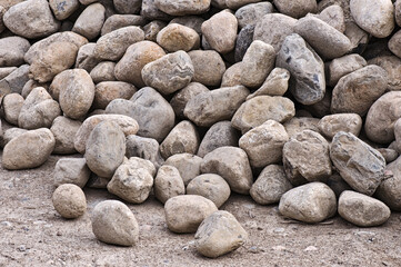 Heap of granite stones.
