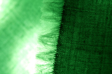  close-up abstract green fabric background