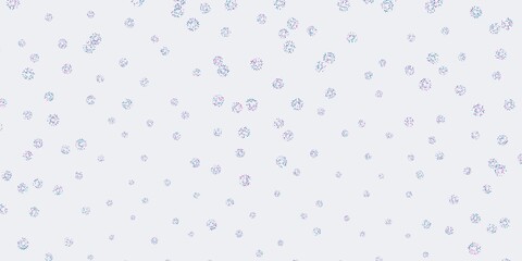 Light blue, red vector natural layout with flowers.