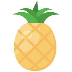 
Pineapple vector style, healthy fruit 
