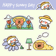 adorable happy sunny volume 2 animal sticker