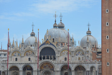 
glimpse of the basilica of San Marco in Venice