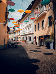 Umbrella street in Villach Carinthia