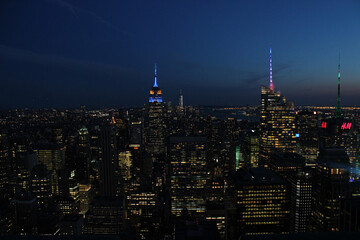 Fototapeta na wymiar New York - Manhattan al anochecer
