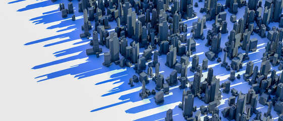 cityscape skyscrapers concept background(3d rendering)