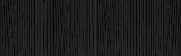 Panorama of Wood plank black timber texture and seamless background