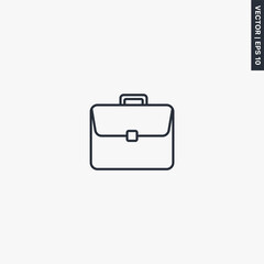 Business briefcase, linear style sign for mobile concept and web design