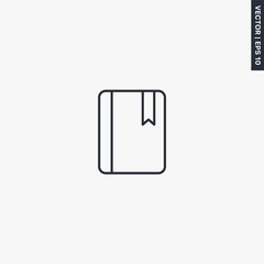 Business notepad, linear style sign for mobile concept and web design