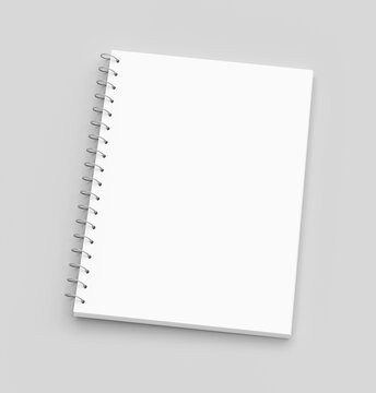 Blank notebook isolated 3d rendering
