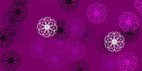 Light Pink vector natural backdrop with flowers.