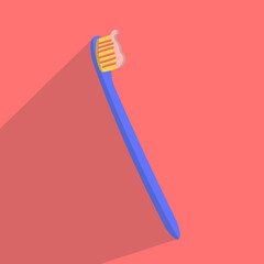 hand-drawn tooth brush vector illustration.