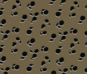 Seamless fruit pattern, pear print.