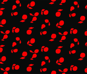 Seamless fruit pattern, pear print.