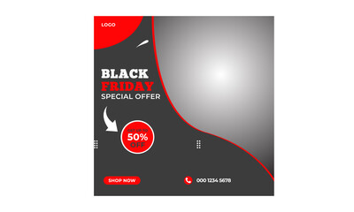 Black Friday Sale Social Media Post Template