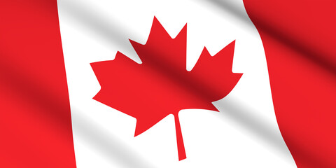 flag of Canada canadian 3D