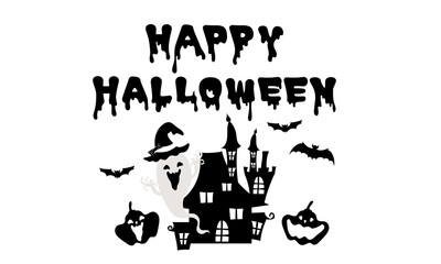 黒のハロウィンフレーム枠のベクターイラスト素材
