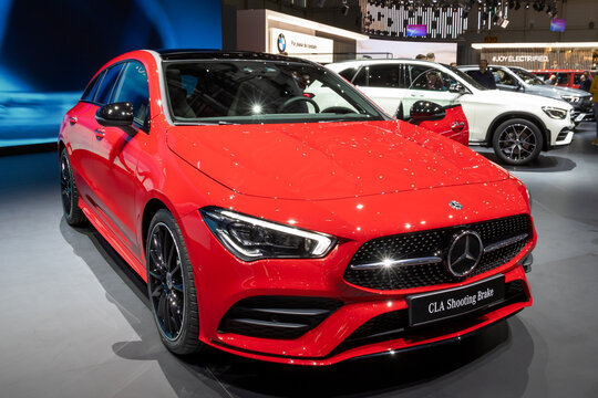 Mercedes Benz CLA Shooting Brake car at the 89th Geneva International Motor Show. Geneva, Switzerland - March 5, 2019.