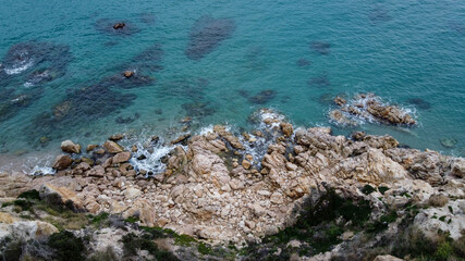 Sandy and rocky beaches