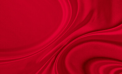 Black red satin dark fabric texture luxurious shiny that is abstract silk cloth background with patterns soft waves blur beautiful.