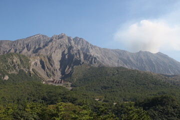 Beautiful landscape at Mt. Sakurajima (active volcano), Kagoshima, Kyushu, Japan