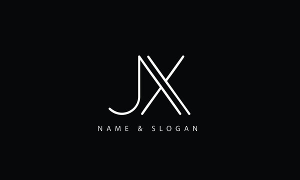 JX, XJ, J, X abstract letters logo monogram
