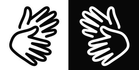 sign language in black and white