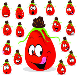 funny rose hip cartoon