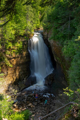 Fototapeta na wymiar Miners Falls at Pictured Rock National Lakeshore Michigan upper peninsula