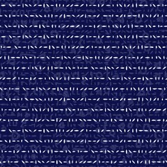 Seamless indigo washed stripe texture. Blue woven boro linen cotton dyed effect background. Japanese repeat batik resist pattern. Asian striped all over textile print.