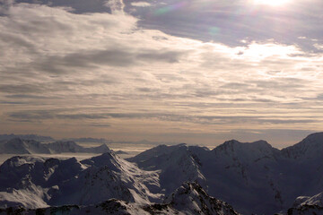 Fototapeta na wymiar Hochgurgl Obergurgl Otztal Ski resort in the Western Tyrol Austrian Alps Austria