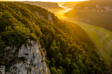 Sonnenaufgang im Donautal 