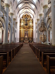 The interior of the Marktkirche church Paderborn. Germany