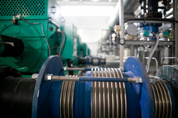 Pump station with inline centrifugal pumps
