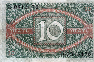 Deutsche Reichsmark Geldschein von 1920