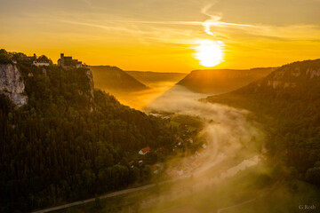 Sonnenaufgang im Donautal 