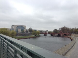 Naklejka premium bridge over the river
