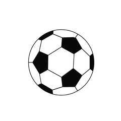 Fototapeta premium soccer ball icon on a white background, vector illustration