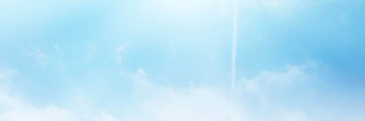 Blue sky with white cloud. The summer heaven is colorful clearing day Good weather and beautiful nature in the morning.