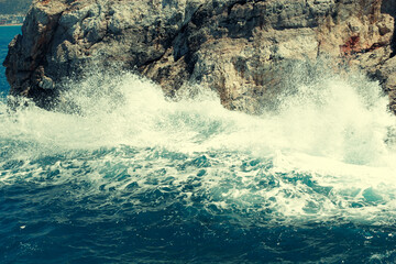 Rock, sea and wave in Turkey