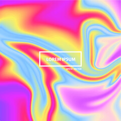 Colorful bright holographic backgrounds.Vibrant  Holographic Textures. Modern backgrounds for design. Vector illustration