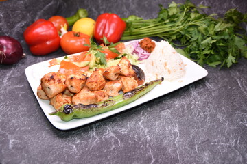 Tavuk şiş, Hähnchenspieß