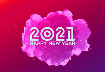 Happy new year 2021 with mixed colourful watermark, colourful background, Premium Vector illustration