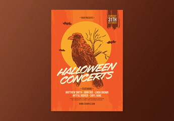 Halloween Music Concert Flyer Layout