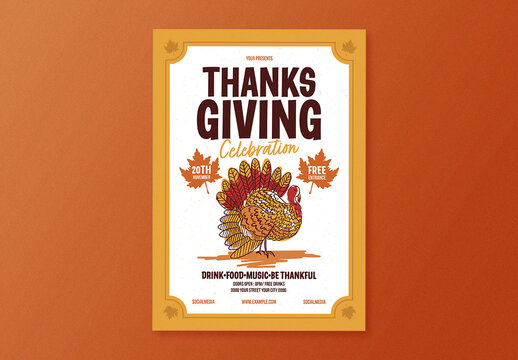 Thanksgiving Celebration Flyer Layout