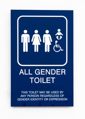 Sign for an all-gender toilet