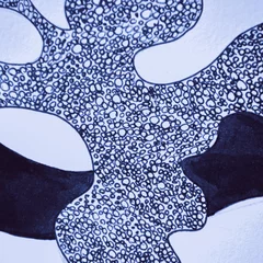 Tuinposter Scribble Mark. Space Scratch Texture. Ocean  © Yasna