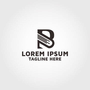 Letter B & book logo design ideas | stock.adobe