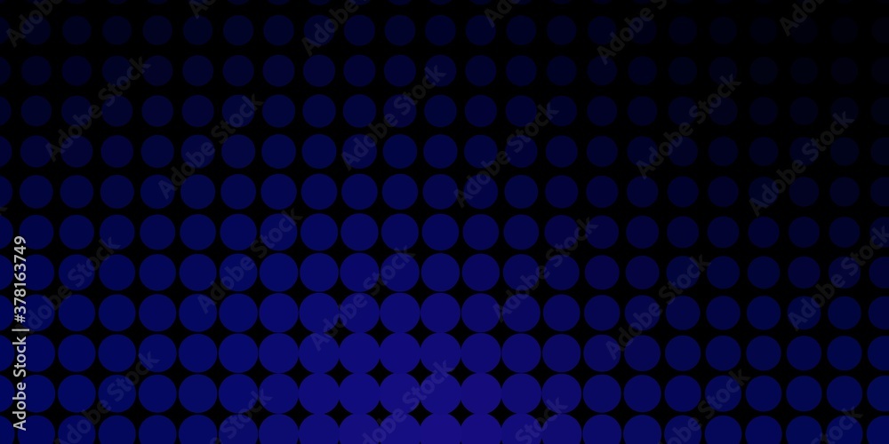 Wall mural dark blue vector template with circles. colorful illustration with gradient dots in nature style. pa